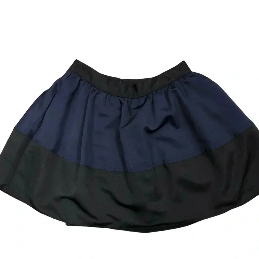 Express navy and black color block skirt women size 10‎